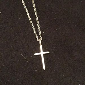 Silver cross necklace